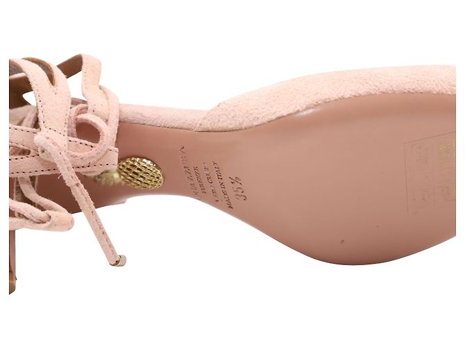 Décolleté Amanda 75 Aquazzura in suede rosa - vista 6