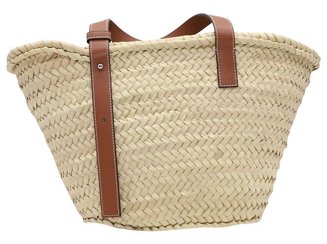 Loewe Basket Bag en Paille Beige - vue 2