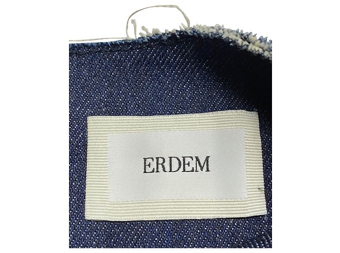 Abito in denim Erdem Octavia in cotone blu - vista 3