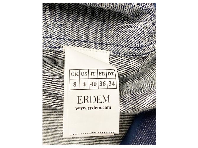 Abito in denim Erdem Octavia in cotone blu - vista 4