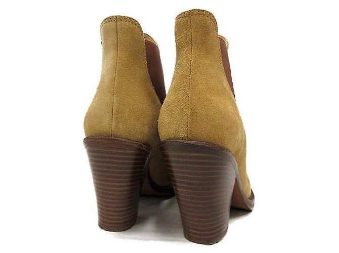 * [Usato] Stivali Acne Studios Side Gore Bootee Tacco grosso in pelle scamosciata 36 23cm beige marrone - vista 3