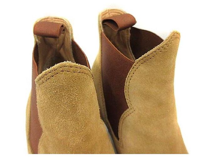* [Usato] Stivali Acne Studios Side Gore Bootee Tacco grosso in pelle scamosciata 36 23cm beige marrone - vista 9