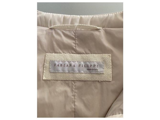 Fabiana Filippi Sehr hellbeige Daunenjacke Aus weiß - Ansicht 5