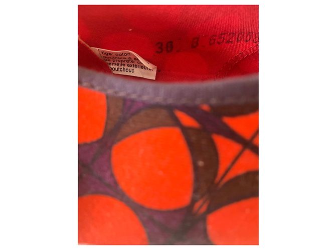 Bensimon Paio di sneakers in tela rosse e viola Rosso Beige Porpora - vista 2