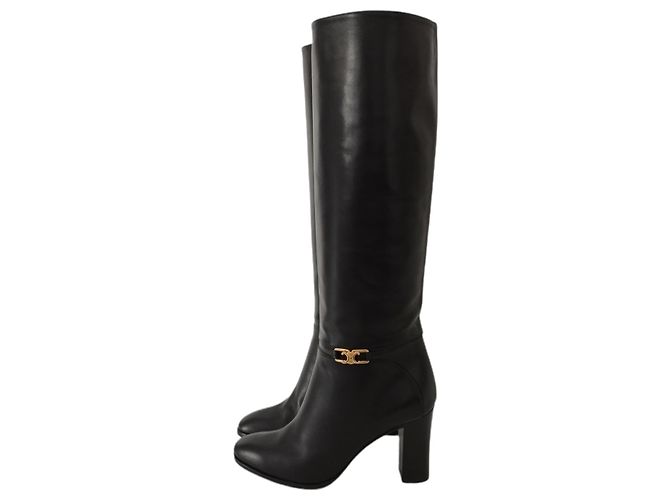 Céline Claude black leather boots - view 5