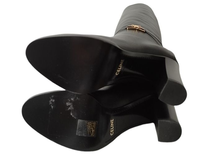 Céline Claude black leather boots - view 7