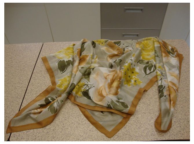 Autre Marque Seidenschal mit Blumenmuster mehrfarbig Mehrfarben - Ansicht 2