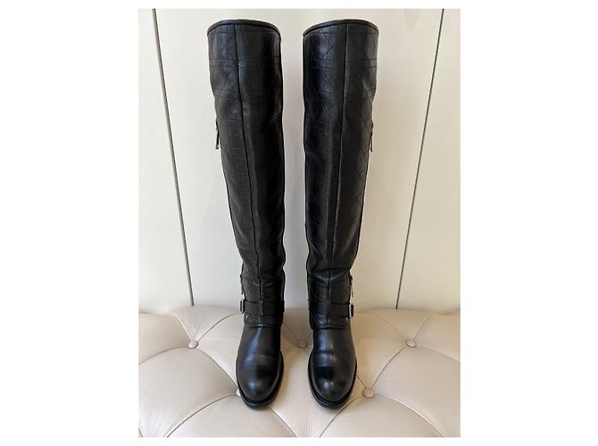 Botas Dior de piel negra Negro - vista 3