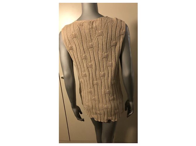Chaleco sin mangas Kenzo beige algodón lino - vista 6