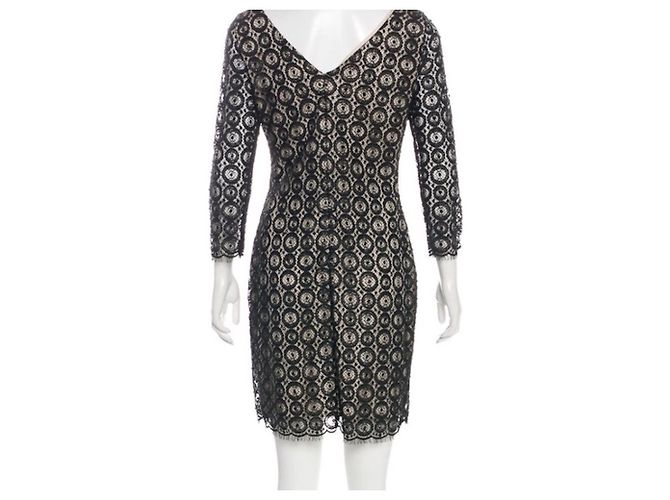 Diane Von Furstenberg Perlenbesetztes Spitzenkleid von DvF Zarah Schwarz - Ansicht 2