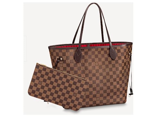 Louis Vuitton LV Neverfull MM damier ebene Marrone - vista 2