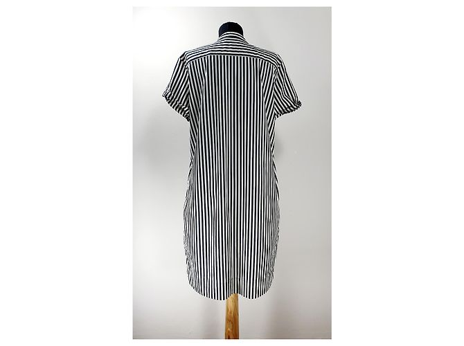 Vestido Ralph Lauren de Algodón con Rayas Negro Blanco Multicolor - vista 5