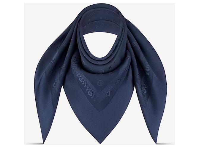 Louis Vuitton Foulard LV caroline 90 Blu - vista 2