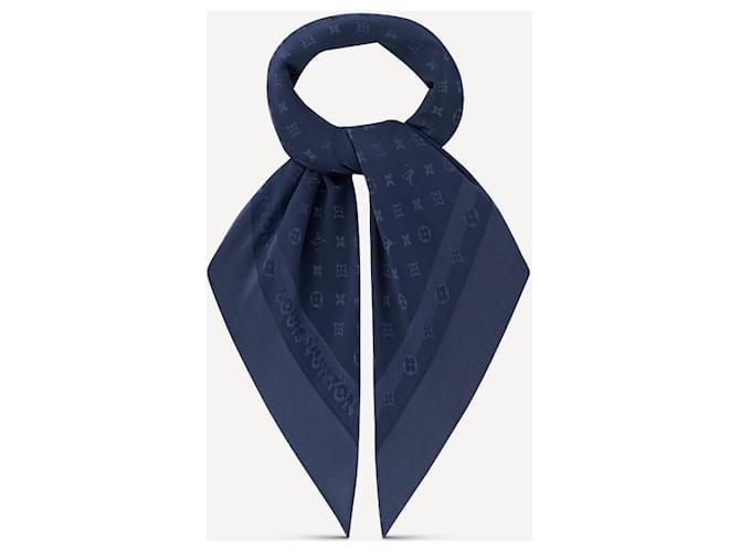 Louis Vuitton Foulard LV caroline 90 Blu - vista 4