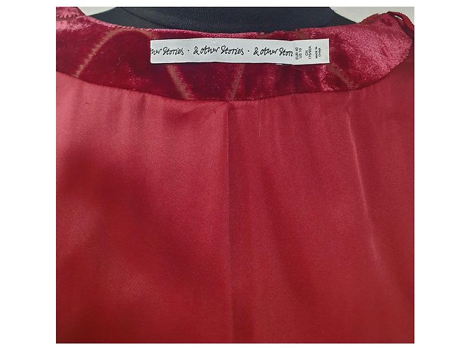 & Other Stories Kleid Bordeaux Rot Polyamid Größe 40 - Ansicht 5