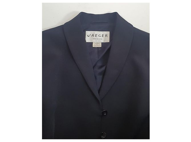 Blazer Jaeger in seta blu - vista 4