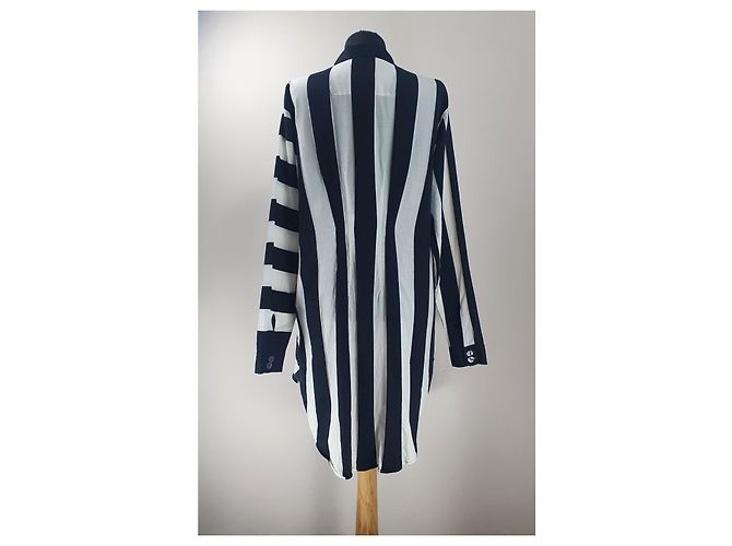 Bitte Kai Rand Camisa Negro Blanco Algodón Talla 42 - vista 4