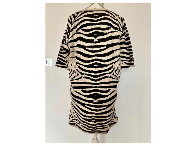 Vestido Maje con estampado de cebra en algodón - vista 2