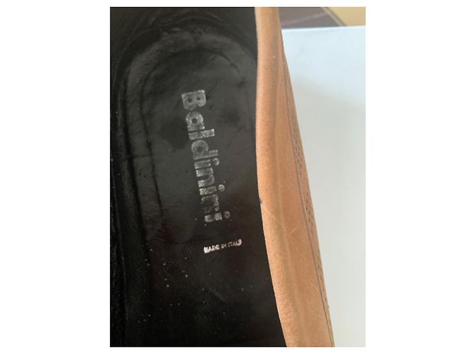 Paar Baldinini-Loafer aus hellbraunem Kamelwildleder Beige Karamell - Ansicht 2