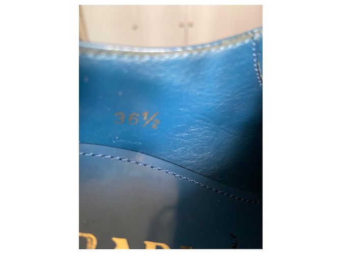 Scarpe Derby Prada Pelle Jean Blue 36.5 Blu chiaro - vista 6