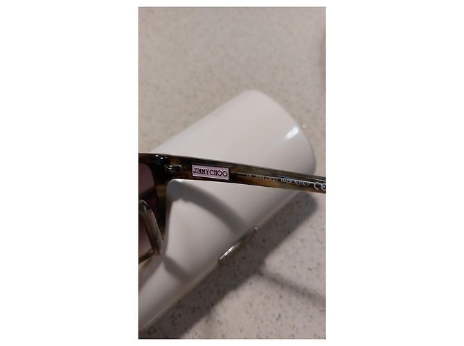 Jimmy Choo Oversized Sonnenbrille Schlangenmuster Grau - Ansicht 2