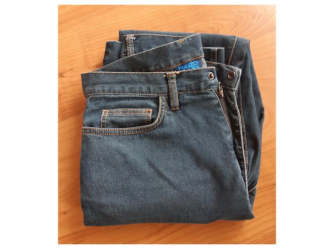 Jeans dritti Kenzo blu in cotone - vista 6