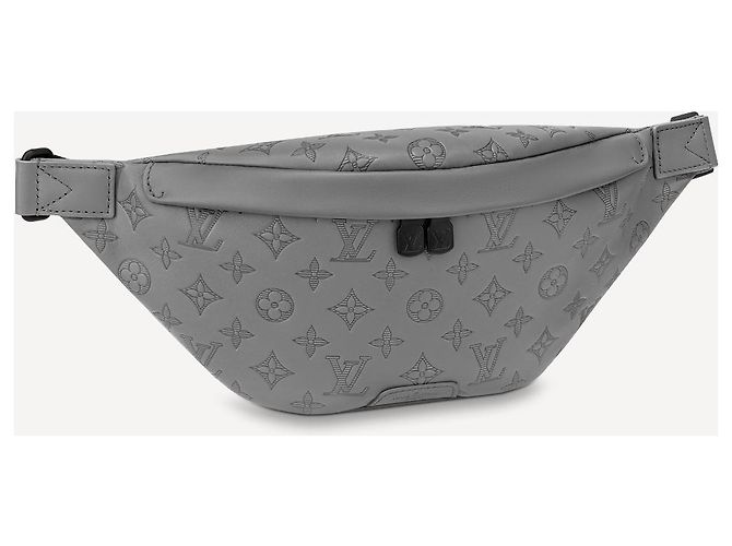 Louis Vuitton Sac banane LV cuir gris - vue 3