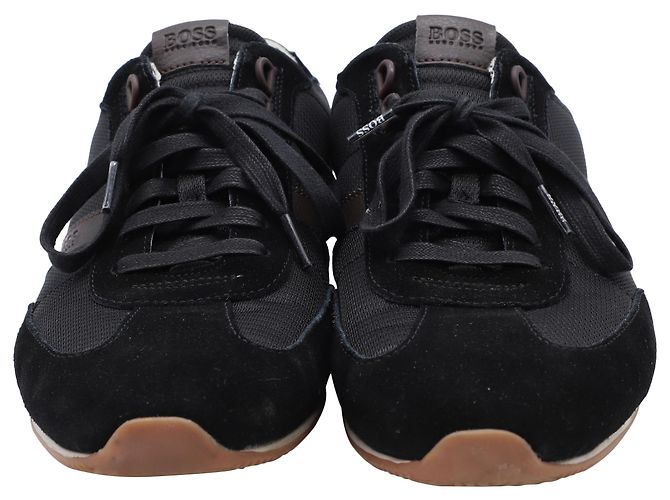 Hugo Boss Boss Orland Trainer aus schwarzem Wildleder - Ansicht 3
