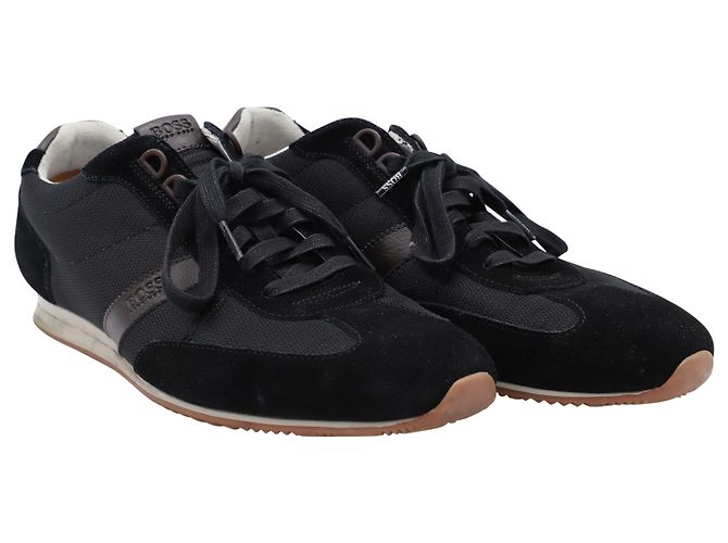 Hugo Boss Boss Orland Trainer aus schwarzem Wildleder - Ansicht 4