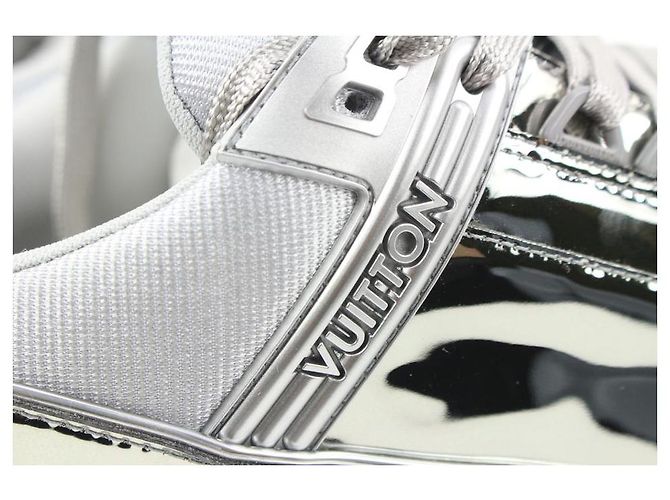 Louis Vuitton men's 10 US Virgil Abloh Silver Mirror Sneaker - view 2