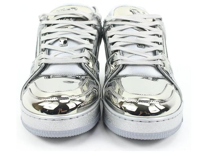 Louis Vuitton men's 10 US Virgil Abloh Silver Mirror Sneaker - view 4