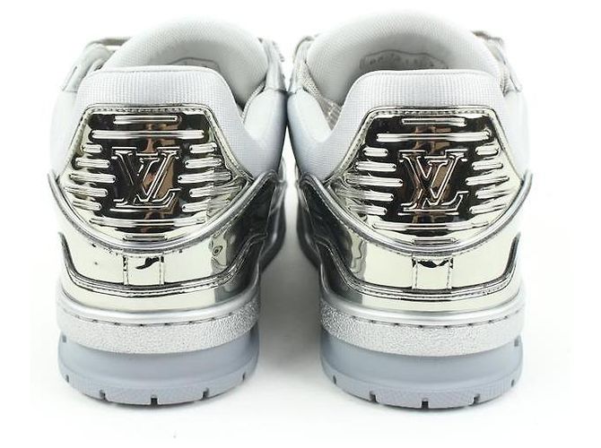 Louis Vuitton men's 10 US Virgil Abloh Silver Mirror Sneaker - view 6