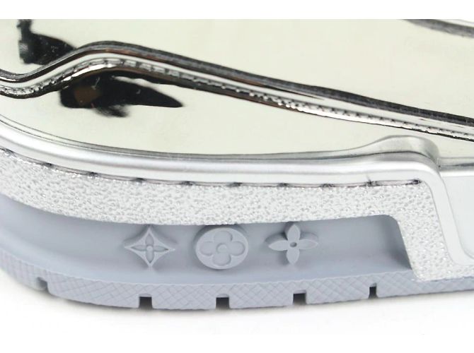 Louis Vuitton men's 10 US Virgil Abloh Silver Mirror Sneaker - view 8