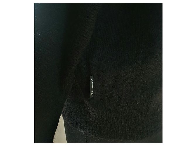 Suéter Moncler Preto de Mohair e Lã - vista 10