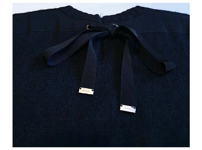 Suéter Moncler Preto de Mohair e Lã - vista 3