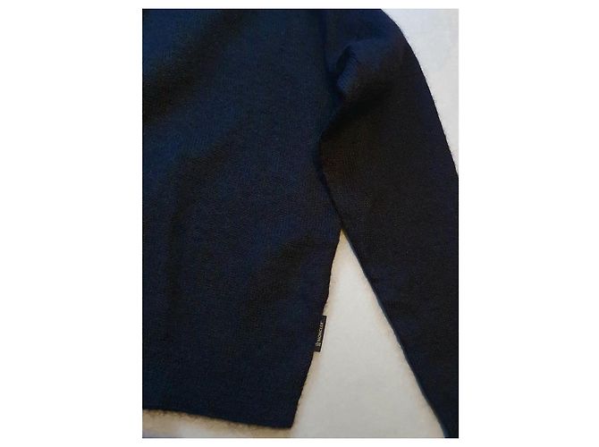 Suéter Moncler Preto de Mohair e Lã - vista 4