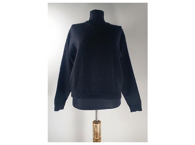 Suéter Moncler Preto de Mohair e Lã - vista 5
