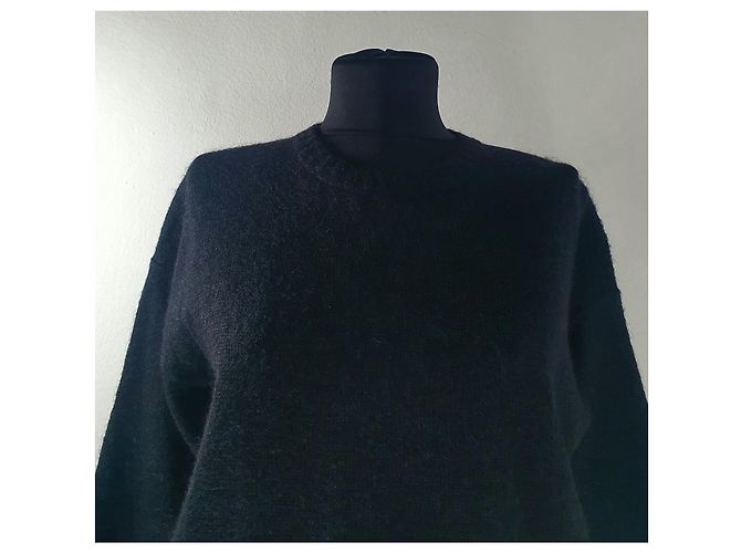Suéter Moncler Preto de Mohair e Lã - vista 6
