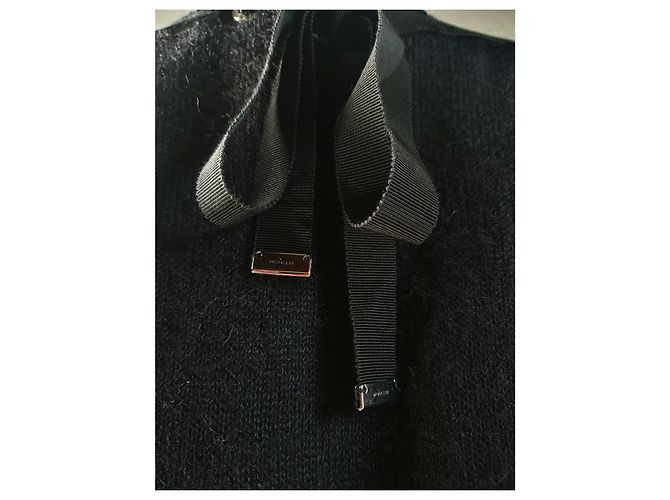 Suéter Moncler Preto de Mohair e Lã - vista 9