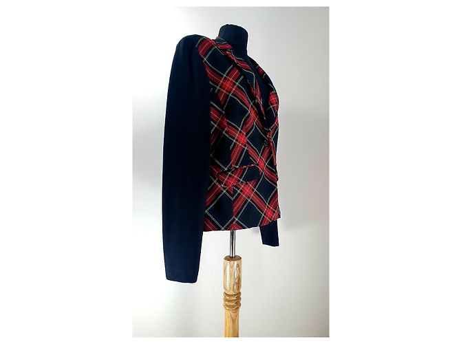 Joseph Ribkoff Blazer Black Tartan Multiple colors - view 2