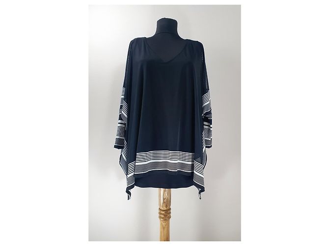 Joseph Ribkoff Blusa Estilo Poncho Negra Negro - vista 2