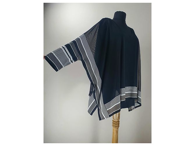 Joseph Ribkoff Blusa Estilo Poncho Negra Negro - vista 3
