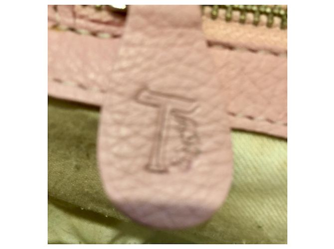 Borsa a tracolla Tod's grande rosa con patta e chiusura magnetica - vista 6