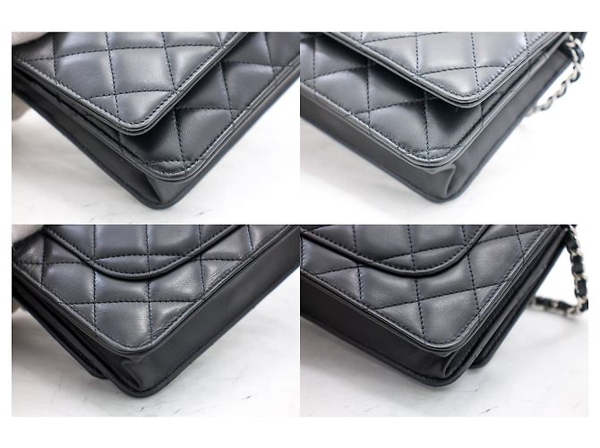 Wallet On Chain Portafoglio classico nero CHANEL con tracolla a catena WOC a tracolla - vista 6