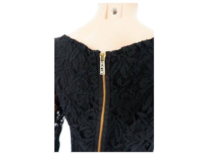 Alice by Temperley Macacão de renda com zíper exposto Preto - vista 4