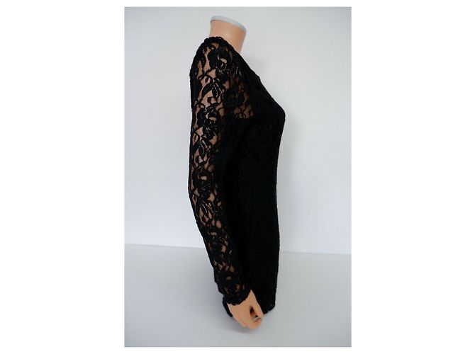 Alice by Temperley Macacão de renda com zíper exposto Preto - vista 5