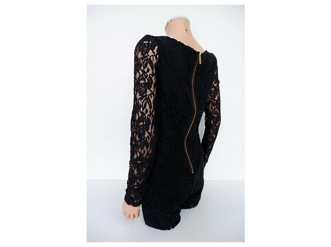 Alice by Temperley Macacão de renda com zíper exposto Preto - vista 6