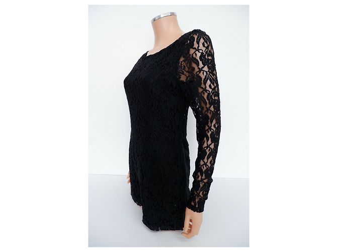 Alice by Temperley Macacão de renda com zíper exposto Preto - vista 7
