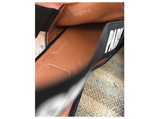 GIVENCHY Rivington Logo Elastischer Slingback Schwarze Leder Flats Pantoletten Gr 38 Pre-Owned - Ansicht 12
