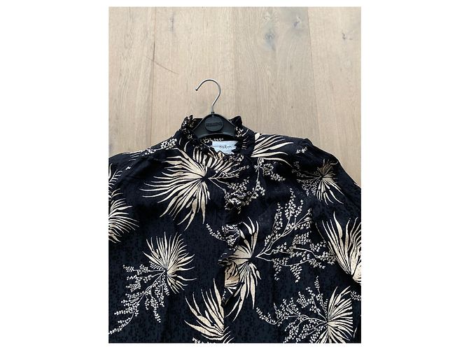 Camicia Ba&Sh Lady Shirt Nera in Viscosa Nero - vista 2